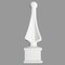 Fence Finials Four-Sided Spire Premium Polypropylene Fence Toppers USA Made - White